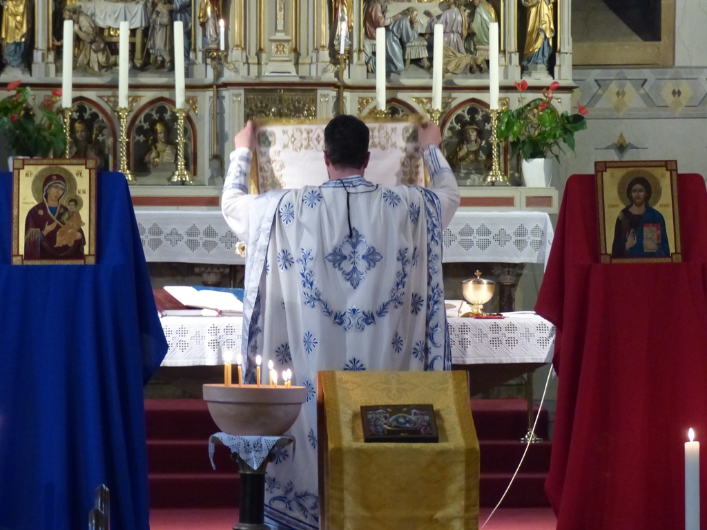 Einladung zur Feier der Göttlichen Liturgie in deutscher Sprache